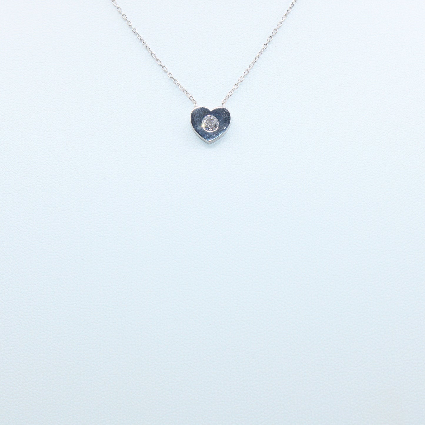 Colier Argint Inimioara Cristal Simplu