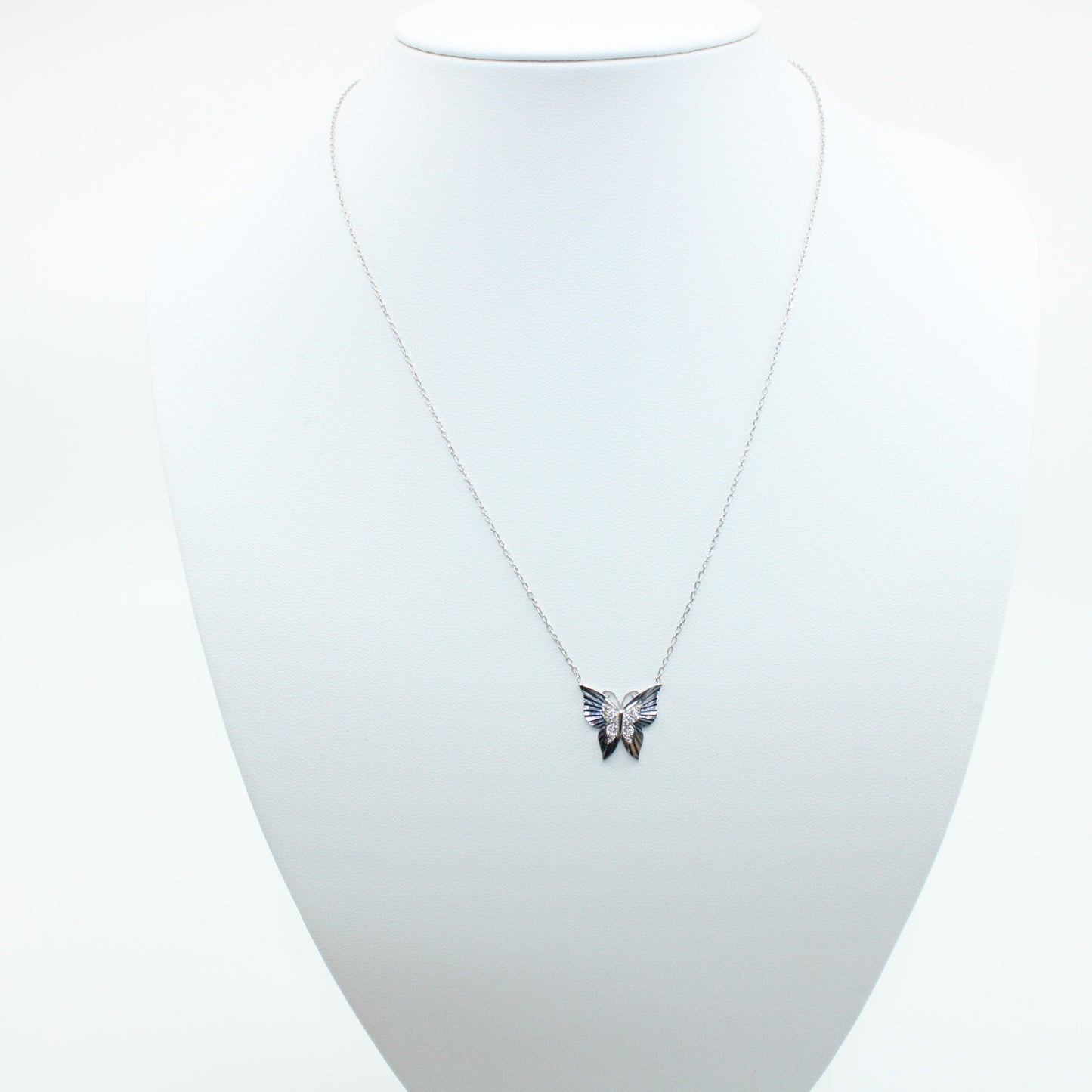 Colier Argint cu Fluturasi si Cristale
