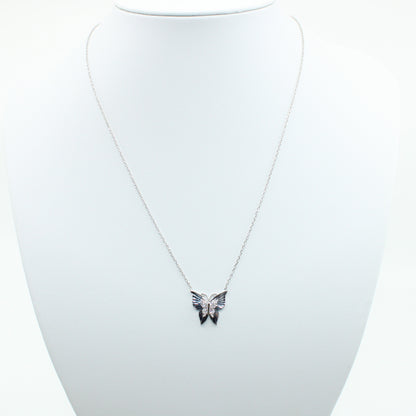 Colier Argint cu Fluturasi si Cristale