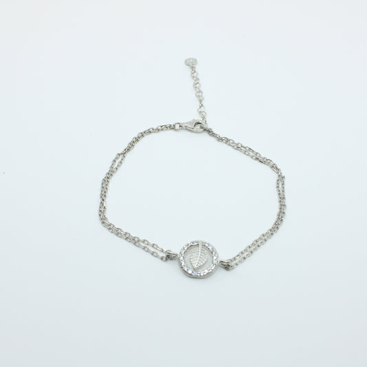 Brățară din argint Cu Frunzulita si Cristale