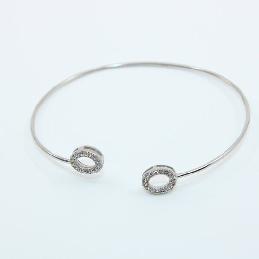 Brățară din Argint Reglabila Ovala Cu Cristale
