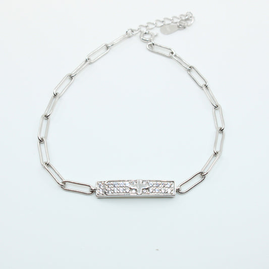 Brățară din argint Reglabila Cu Cruciulita