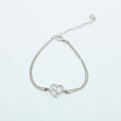 Brățară din argint Reglabila Cu Inimioare
