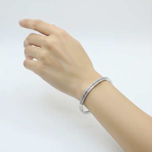 Brățară fixă din argint cu Model Baroc