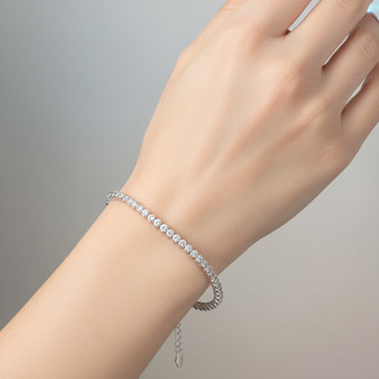 Brățară tenis din argint cu Cristale Rotunde