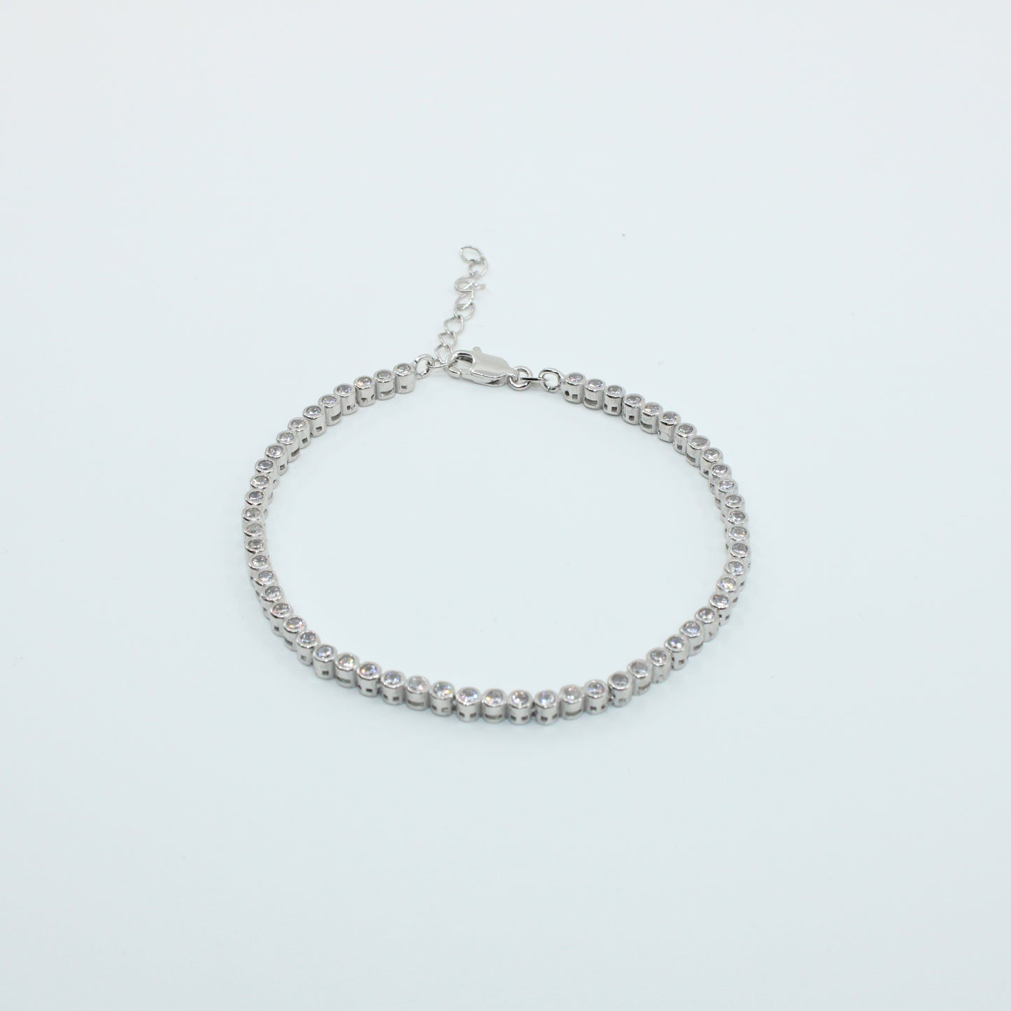 Brățară tenis din argint cu Cristale Rotunde