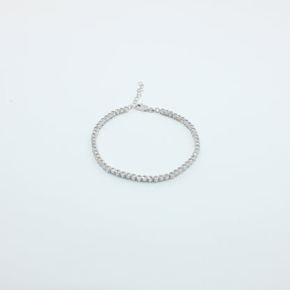 Brățară tenis din argint cu Cristale Rotunde