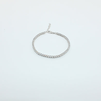 Brățară tenis din argint cu Cristale Rotunde