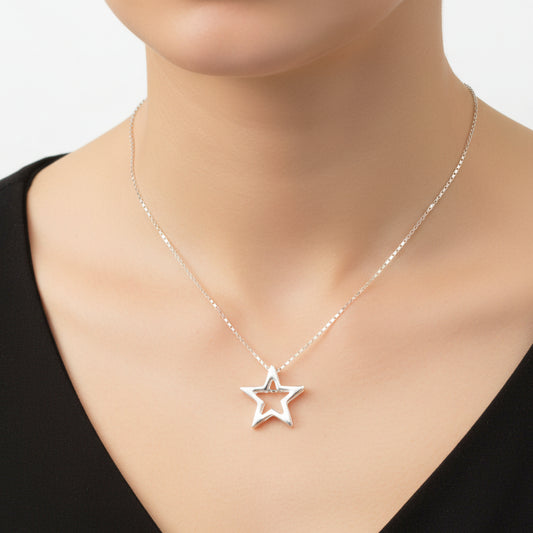 Pandativ Argint Stea Dubla